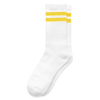 Chaussettes de tennis - blanc/jaune