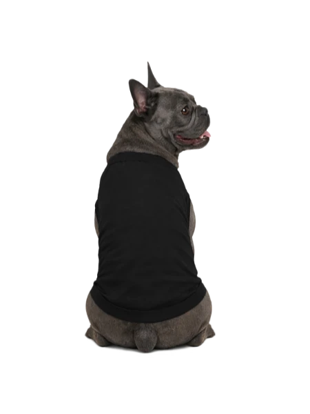 T-shirt bio premium pour chien - noir - Dos