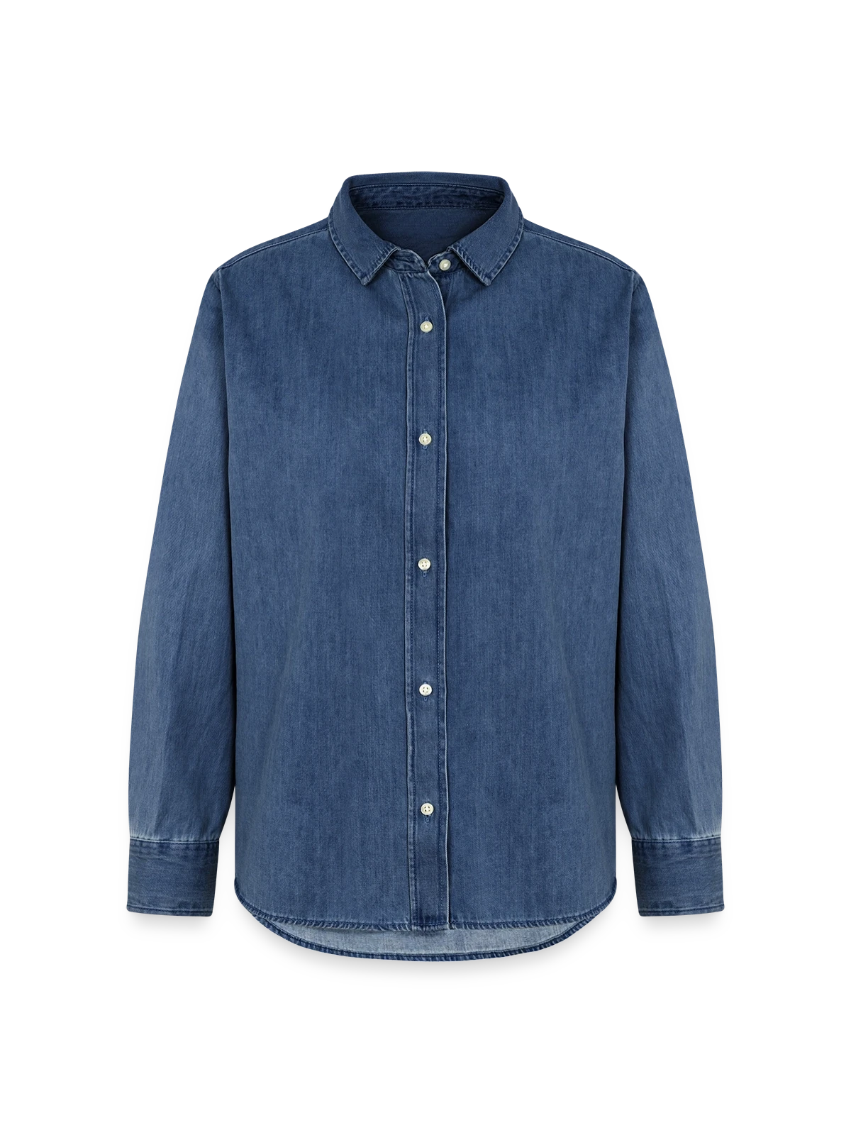 Women’s Organic Denim Shirt by Stanley/Stella - mid washy  - Front