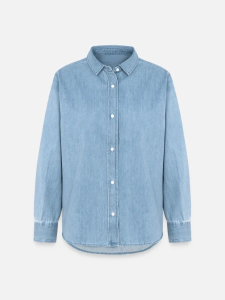 Women’s Organic Denim Shirt by Stanley/Stella - light wash - Front