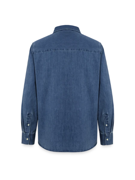 Women’s Organic Denim Shirt by Stanley/Stella - mid washy  - Back