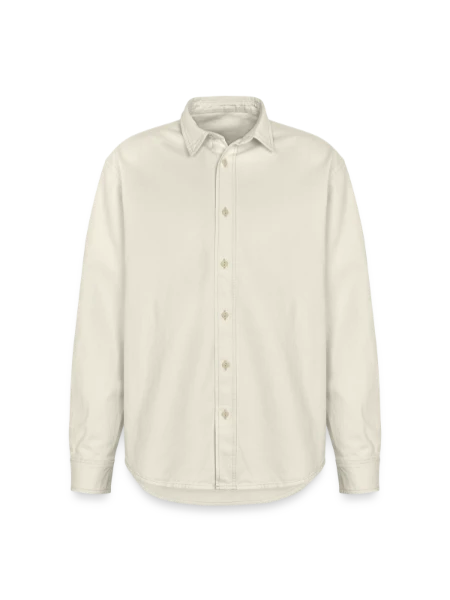 Chemise unisexe coupe décontractée bio Stanley/Stella - écru doux - Devant