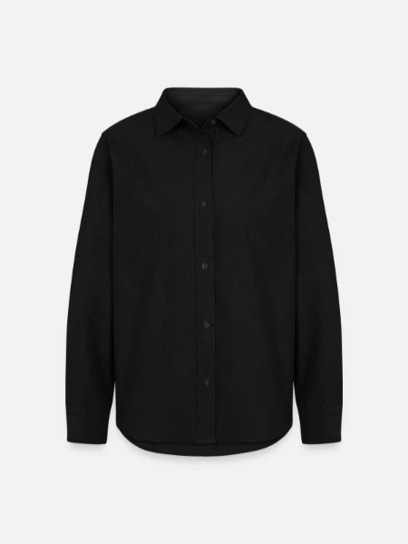 Women's Oxford Shirt - black - Front