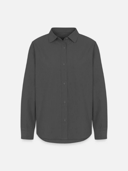 Women's Oxford Shirt - anthracite - Front