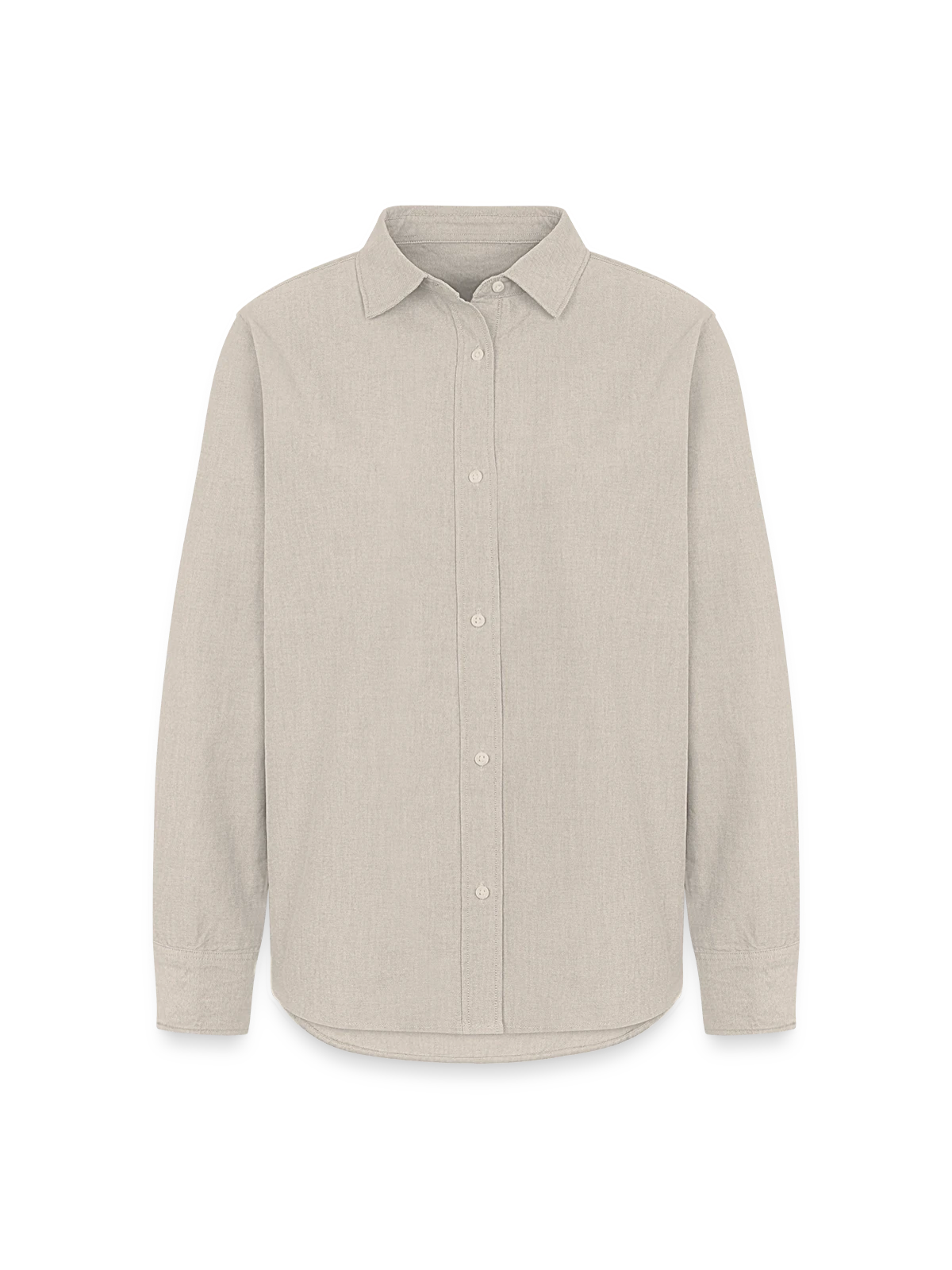 Frauen Oxford Hemd - Beige - Vorne