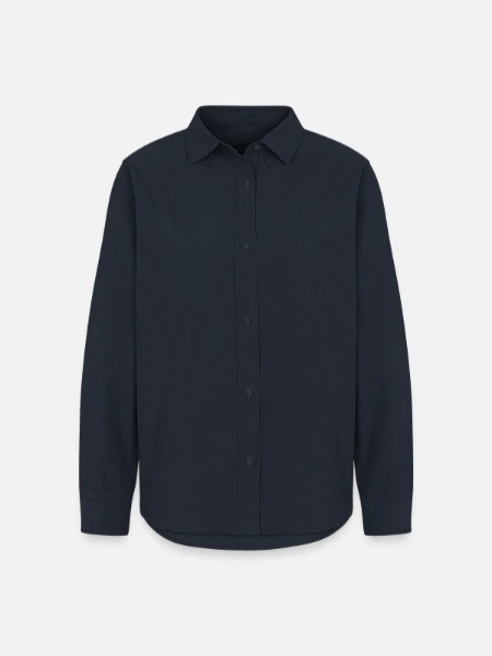 Women's Oxford Shirt - navy - Front