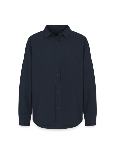 Women's Oxford Shirt - navy - Front