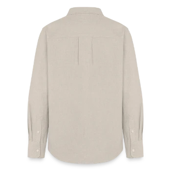 Frauen Oxford Hemd - Beige - Hinten - AI Model Female 172 light (172cm)