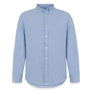 Men's Oxford Shirt by Stanley/Stella - carolina blue - Front - AI Model Male 185 dark (185cm)