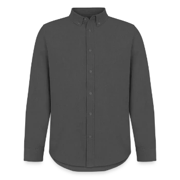 Stanley/Stella Camicia Oxford uomo - antracite - Fronte - AI Model Male 185 dark (185cm)