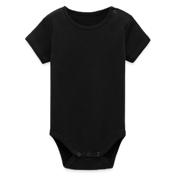 Body bébé manches courtes bio Stanley/Stella - noir - Devant