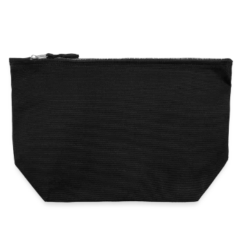 Canvas Zip Pouch 22 x 23 cm - black - Front