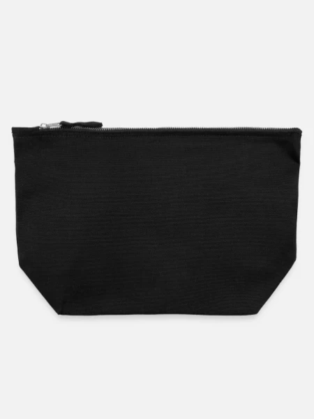 Canvas Zip Pouch 22 x 23 cm - black - Front