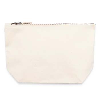 Canvas Zip Pouch 22 x 23 cm - nature - Front