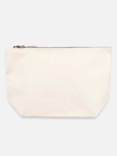 Canvas Zip Pouch 22 x 23 cm - nature - Front