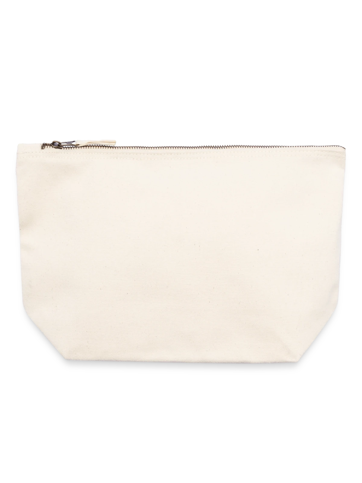 Canvas Zip Pouch 22 x 23 cm - nature - Front
