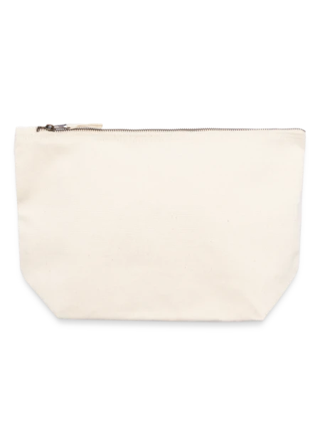 Canvas Zip Pouch 22 x 23 cm - nature - Front