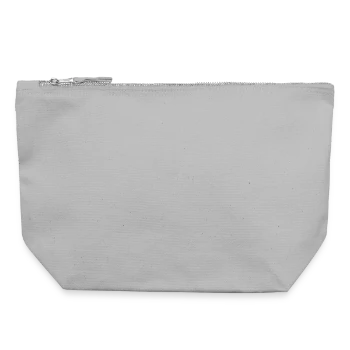 Canvas Zip Pouch 22 x 23 cm - sports grey - Front