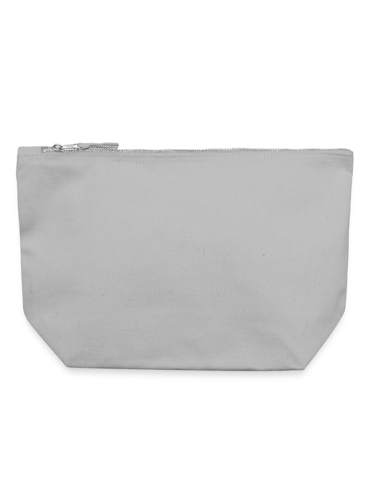 Canvas Zip Pouch 22 x 23 cm - sports grey - Front