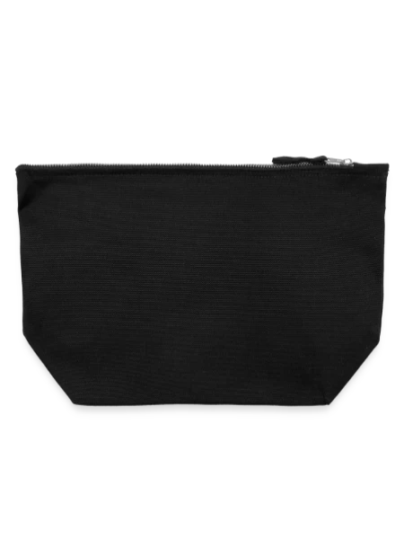 Canvas Zip Pouch 22 x 23 cm - black - Back