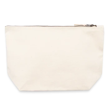 Canvas Zip Pouch 22 x 23 cm - nature - Back