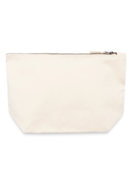 Canvas Zip Pouch 22 x 23 cm - nature - Back