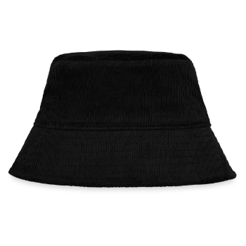 Organic Cord Bucket hat - black - Front