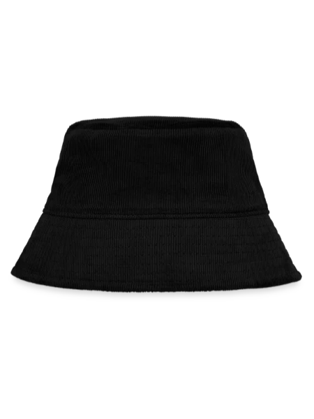 Organic Cord Bucket hat - black - Front