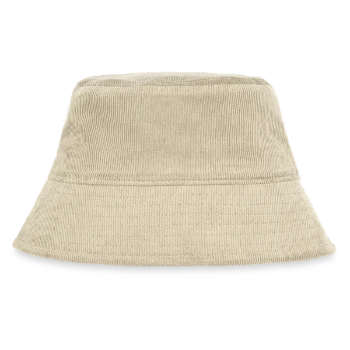 Organic Cord Bucket hat - stone - Front
