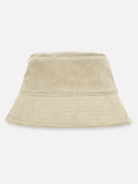 Organic Cord Bucket hat - stone - Front