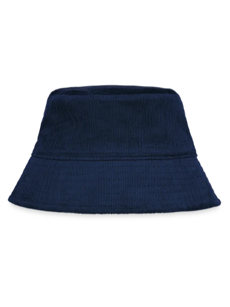 Organic Cord Bucket hat - navy - Front