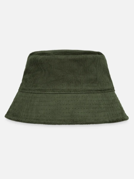 Organic Cord Bucket hat - olive green - Front