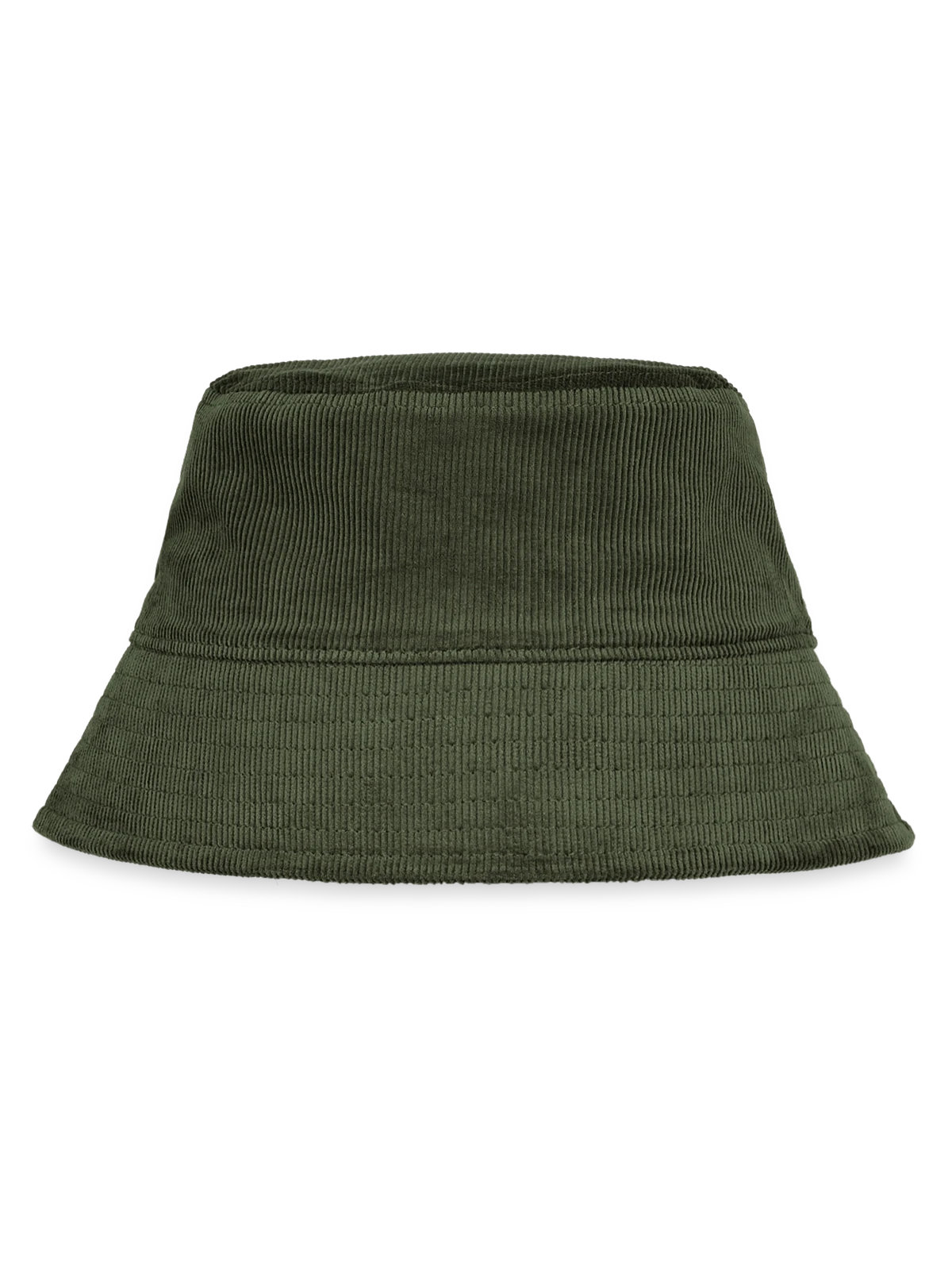 Organic Cord Bucket hat - olive green - Front