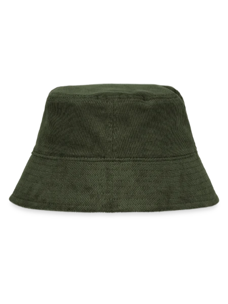 Organic Cord Bucket hat - olive green - Back
