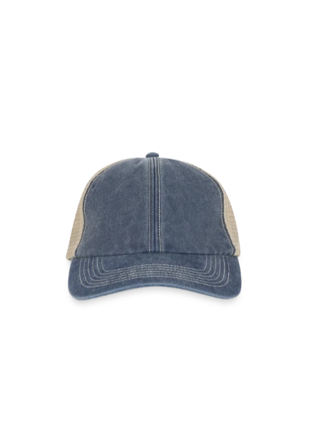 Vintage Trucker cap - vintage denim/stone - Front