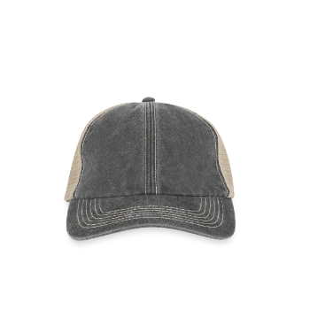 Vintage Trucker cap - vintage black/stone - Front