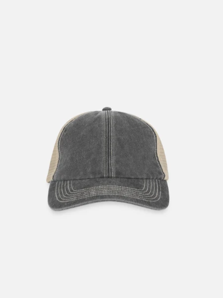 Vintage Trucker cap - vintage black/stone - Front