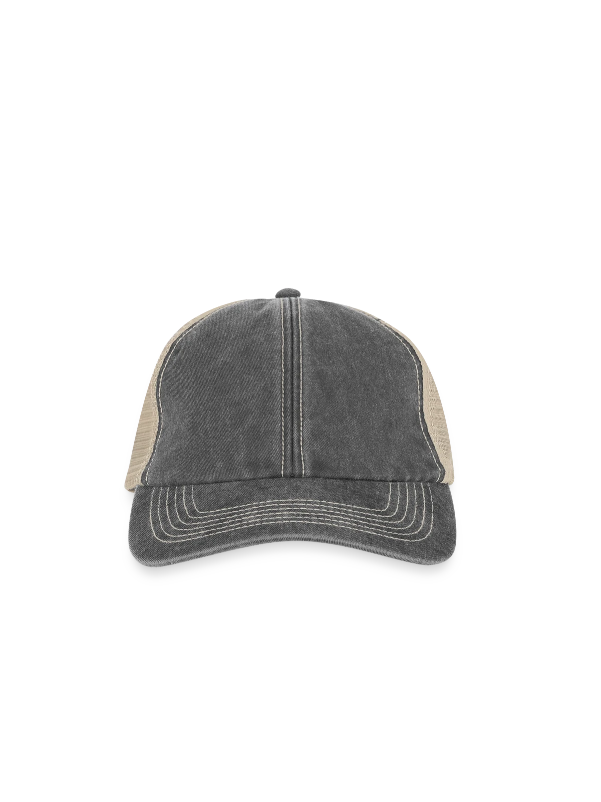 Vintage Trucker cap - vintage black/stone - Front