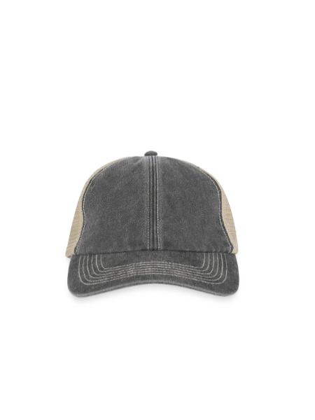 Vintage Trucker cap - vintage black/stone - Front