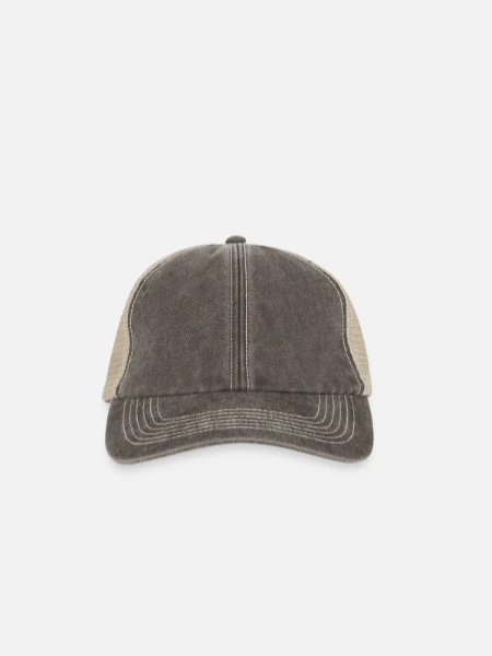Vintage Trucker Cap - Vintage Braun/Steingrau - Vorne