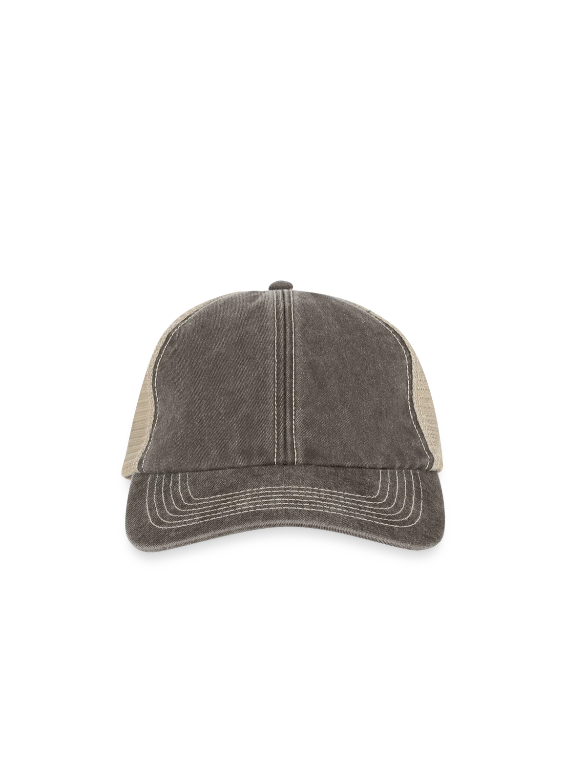 Vintage Trucker Cap - Vintage Braun/Steingrau - Vorne