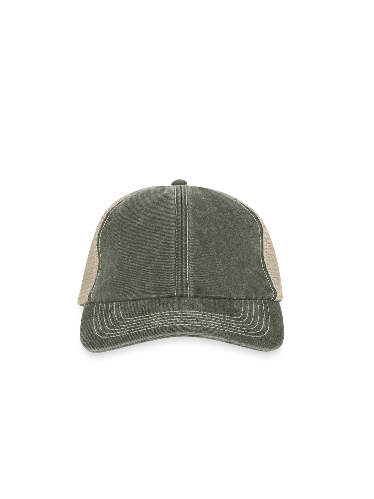 Vintage Trucker cap - vintage olive/stone - Front
