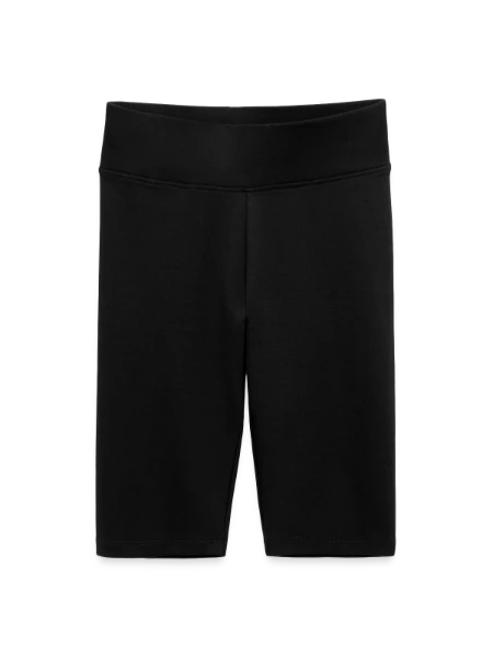 Short cycliste taille haute Femme - noir - Devant