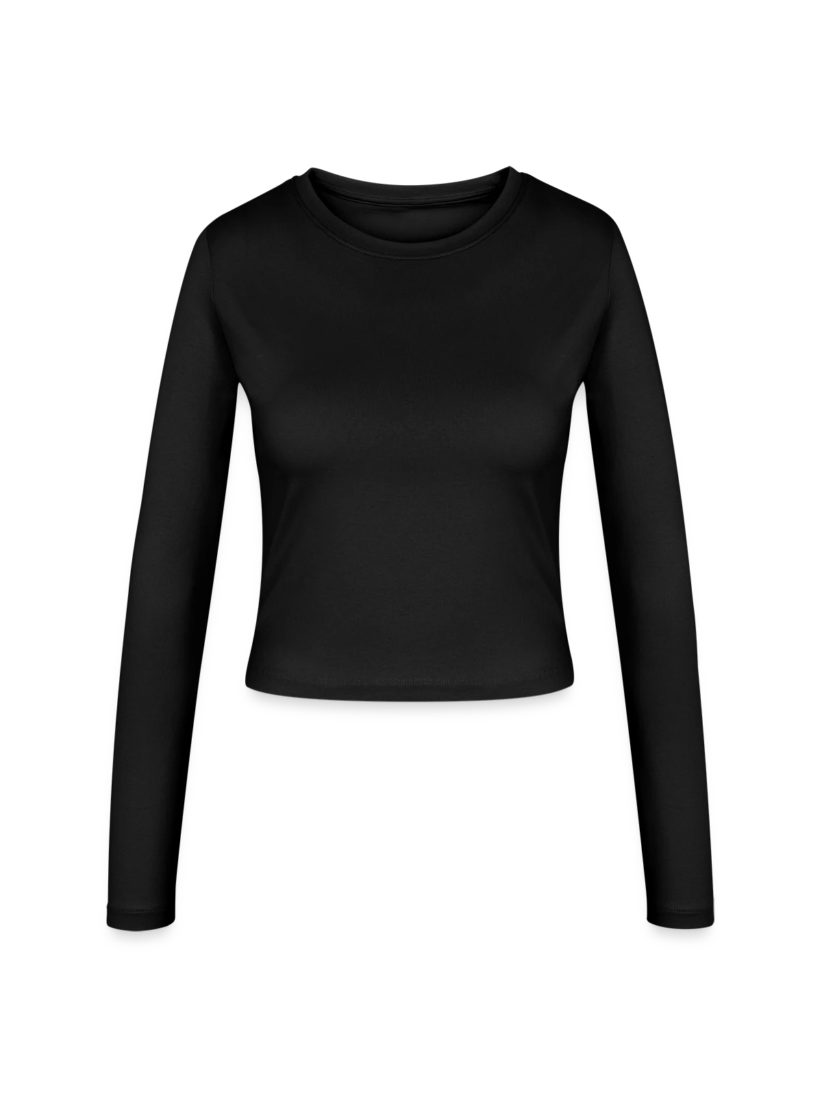 Women's Slim Fit Longsleeve - black - Front