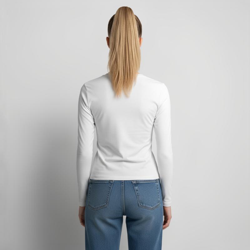 Koszulka damska Slim Fit z długim rękawem