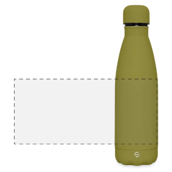 Matte Panoramic Thermal Bottle 500 ml - olive green  - Front