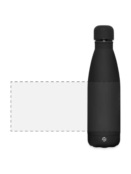 Matte Panoramic Thermal Bottle 500 ml - black - Front