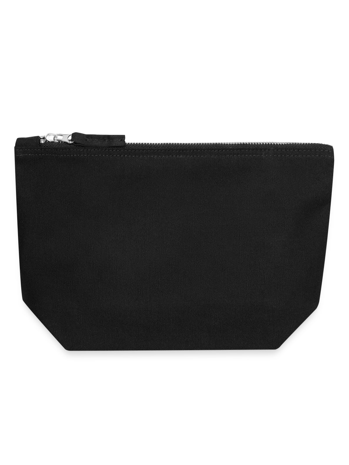 Canvas Zip Pouch 18 x 19 cm - black - Front