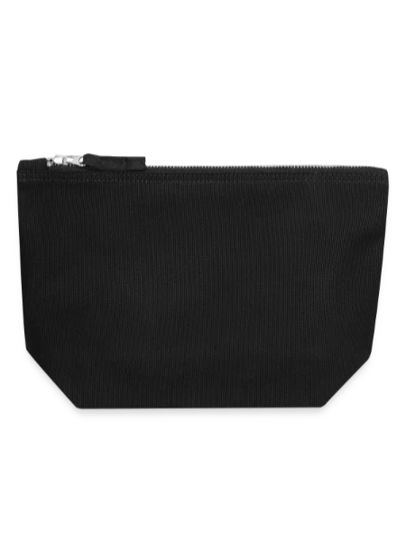 Canvas Zip Pouch 18 x 19 cm - black - Front