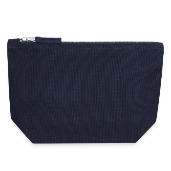 Canvas Zip Pouch 18 x 19 cm - navy - Front
